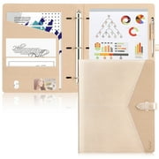 Toplive Leather A5 Binder,6 Round Ring Binder Planner Notebook Cover for A5 Filler Paper(Inner Paper Not Included)