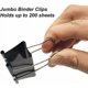 thumbnail image 3 of Paquete de 10 clips de carpeta extragrandes de 6 cm, clips de papel gigantes, clips de papel grandes, clips de carpeta de tamaño grande para suministros para el hogar, la escuela y la oficina. TUNC Sencillez, 3 of 5