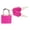 Hot Pink, variant on Mini Padlock with Keys, Small Rubber Coated Portable Metal Security Lock, Tiny Travel Luggage Suitcase Drawer Cabinet Storage Box Padlock for Travel Bag Cabinet & Private Storage Safety Protection
