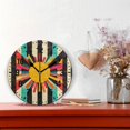 thumbnail image 2 of Yayeee 10" Wall Clock Battery Operated Quartz Round Silent Non-Ticking Home Decor, Geometric Sun, 2 of 6