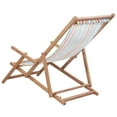 thumbnail image 2 of vidaXL Chaise de Plage Pliante Tissu et Cadre en Bois Multicolore, 2 of 5
