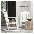 thumbnail image 5 of Outdoor Rocking Chairs 2-Piece Set, White HDPE Rocker with Armrests - Patio, Porch, Garden Relaxation - Weather Resistant & Classic Slatted Design, 5 of 9