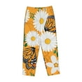thumbnail image 4 of Sigee White Floral and Butterflies Print Women's Soft Pajama Pants - Breathable and Comfortable Lounge Sleep Bottoms with Elastic Waistband and Pockets-XX-Large, 4 of 9