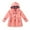 Pink, variant on IROINNID Boys Girls Solid Color Windproof Storm Jacket Detachable Hooded Waterproof Mid Long Coat