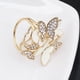 thumbnail image 5 of Anillo de bufanda con mariposa de cristal delicado, broche para bufanda, accesorio de moda para mujer, 5 of 9
