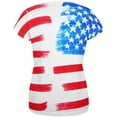 thumbnail image 2 of 4th of July Color Me American All Over Womens T Shirt Multi SM, 2 of 2