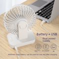 thumbnail image 2 of Ventilador con luz y sonido, con carga USB, para estudiantes, oficina, hogar, 4000 mA, estilo creativo, 2 of 4