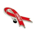 thumbnail image 3 of PinMart's Stroke Red Awareness Ribbon Enamel Lapel Pin - 10 Pack, 3 of 4