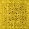 thumbnail image 1 of Ahgly Company Machine Washable Indoor Square Persian Yellow Traditional Area Rugs, 8' Square, 1 of 1