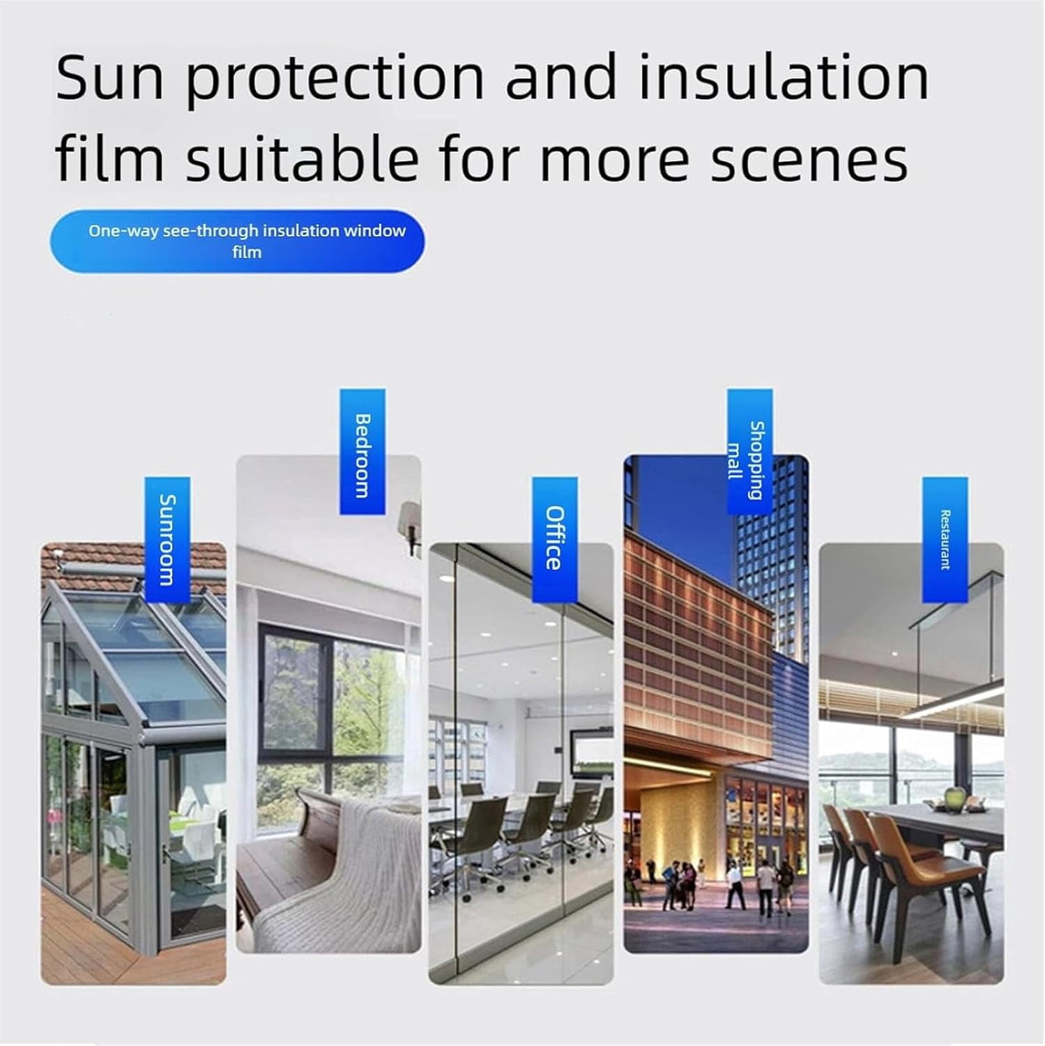 Privavue One Way Window Film, One Way Window Film Day and Night with Installation Tools, Privacy Silver Household Removable Window Tint for Home, No Trace, No Glue (XXL)