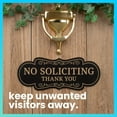 thumbnail image 3 of Premium No Soliciting Sign for House - Made in the USA (Small - 2" x 5", Black with Gold Letters), 3 of 6