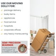 thumbnail image 4 of Heavy Duty Aluminum Hand Truck - 8" Wheels with Horizontal Loop Handle and 500 lbs Load Capacity | 50.25" High, 17.5" Wide and 17.75" x 9" Diecast Nose Plate, 4 of 6