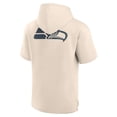 thumbnail image 3 of Men's Fanatics Cream Seattle Seahawks Elements Future Ground Lettering Short Sleeve Pullover Hoodie, 3 of 3