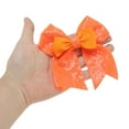 thumbnail image 4 of Unique Bargains 1 Pc Duckbill Clip Halloween Bow Double-layer Hair Clip for Women Orange, 4 of 5