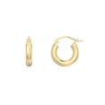 thumbnail image 1 of Small Tube Hoop Earrings - 14k Yellow Gold, 1 of 5