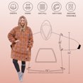thumbnail image 4 of Catalonia Plaid Oversized Wearable Blanket Hoodie Sweatshirt, Sherpa Lounging Pullover for Adults, 4 of 7