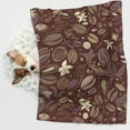 thumbnail image 5 of JUNZAN Waterproof Pet Blanket Dog Blankets, Coffee and Flowers Pattern Printing Super Soft Warm,Urine Proof Washable Pet Blanket, 5 of 7