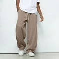thumbnail image 5 of Camel Open Hem Sweatpants Mens Straight Wide Leg with Draw Sting and Pockets S-3XL, 5 of 5