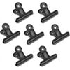 20 Pack Bulldog Clips 2 Inches Large Hinge Paper Clips Metal Hinge Clips for Crafts, Food Bags, Drawings, Photos at Home Kitchen & Office Usage, Black, 51mm