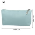 thumbnail image 4 of Vocoste Travel Makeup Bag Makeup Brush Holder Cosmetics Storage Bag Portable Light Blue PU Leather M Size, 4 of 4