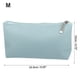 thumbnail image 4 of Bolsa de maquillaje de viaje de 1 pieza, soporte para brochas de maquillaje, bolsa organizadora de maquillaje, bolsa de almacenamiento de cosméticos, portátil, azul claro, cuero de PU, tamaño M, 4 of 7