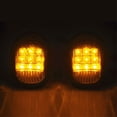thumbnail image 5 of Indicador de señal de giro de motocicleta - Maso 2 piezas 12 V LED ámbar iluminado lámpara de señal de giro para motocicleta 2 piezas-negro, 5 of 5