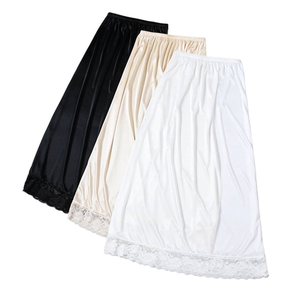 Sentmoon Women Slips for Under Dresses High Waist Women Skirt Fashion with Print Lace Regular Fit Mini Skirt with Shorts for Lounge and Sleep 0