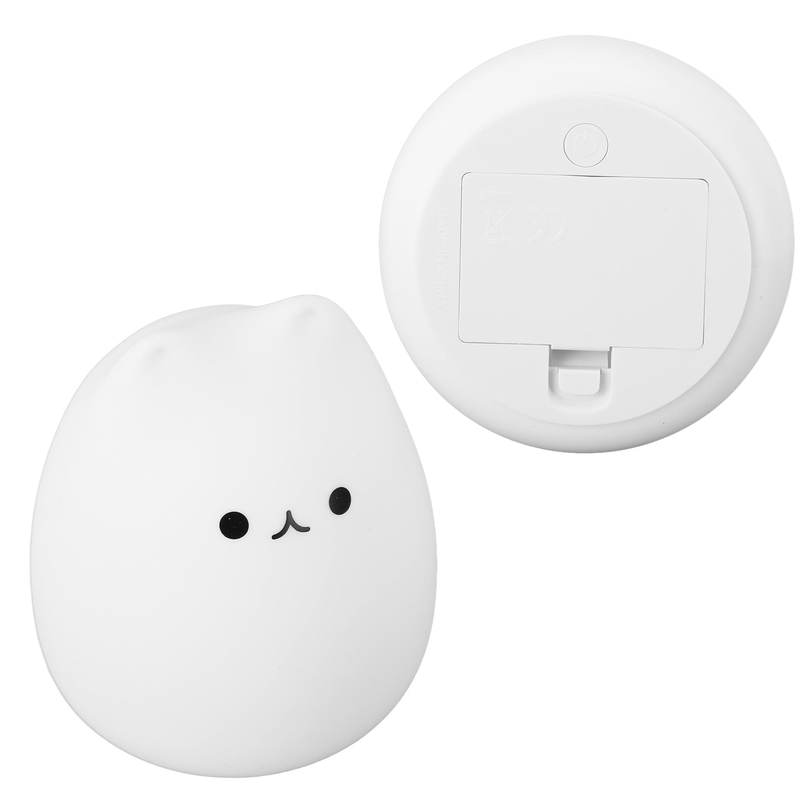 Silicone Night Light, Flexible Cute Night Light Cat Shape 7 Color Breathing Modes  For Bedroom