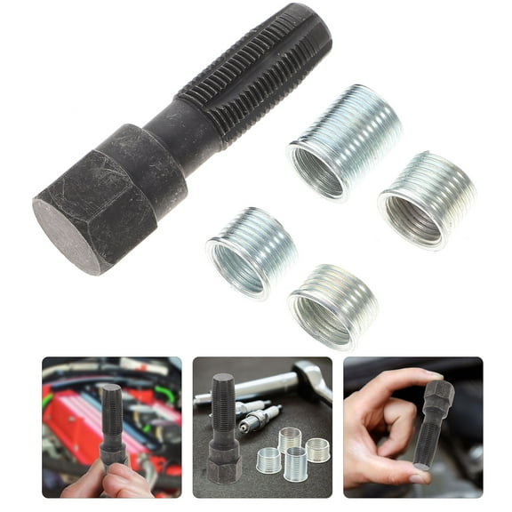 LULULION Ignition Plug Thread Repair Kit Black for Automotive Helicoil Insert Tool