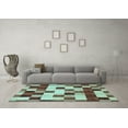thumbnail image 3 of Ahgly Company Indoor Rectangle Abstract Light Blue Modern Area Rugs, 2' x 3', 3 of 4