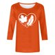 thumbnail image 4 of Heisall Women's Spring Autumn Tops 3/4 Sleeve Round Neck Casual Fashion Blouses Orange Festival Print Shirts, 4 of 4