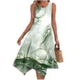 thumbnail image 2 of Penkiiy Robe d'Été Décontractée Sans Manches pour Femmes Robe de Plage avec Poches P Vert, 2 of 5
