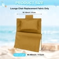 thumbnail image 3 of Uxcell Chaise Longue de Plage en Toile de Remplacement avec Coussin Marron, 3 of 7