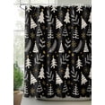 thumbnail image 2 of Christmas Tree Shower Curtain Set, Waterproof Shower Curtains for Bathroom, Winter Xmas Pine Leaf Snowflake Black Washable Fabric Cloth Bath Curtain for Bathtub Decoration with Hooks 54x78 Inches, 2 of 6
