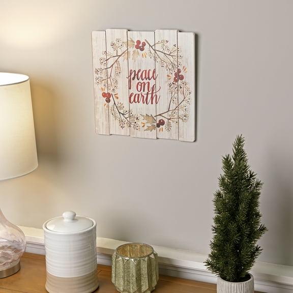 Northlight Peace on Earth Christmas Wall Sign - 12"
