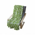 thumbnail image 4 of Leaves Soft Flannel Fleece Throw Blanket, Natural Green Environment with Fresh Leaves Ladybugs and Dragonflies Print, Cozy Plush for Indoor and Outdoor Use, 70" x 90", Green Multicolor, by Ambesonne, 4 of 6