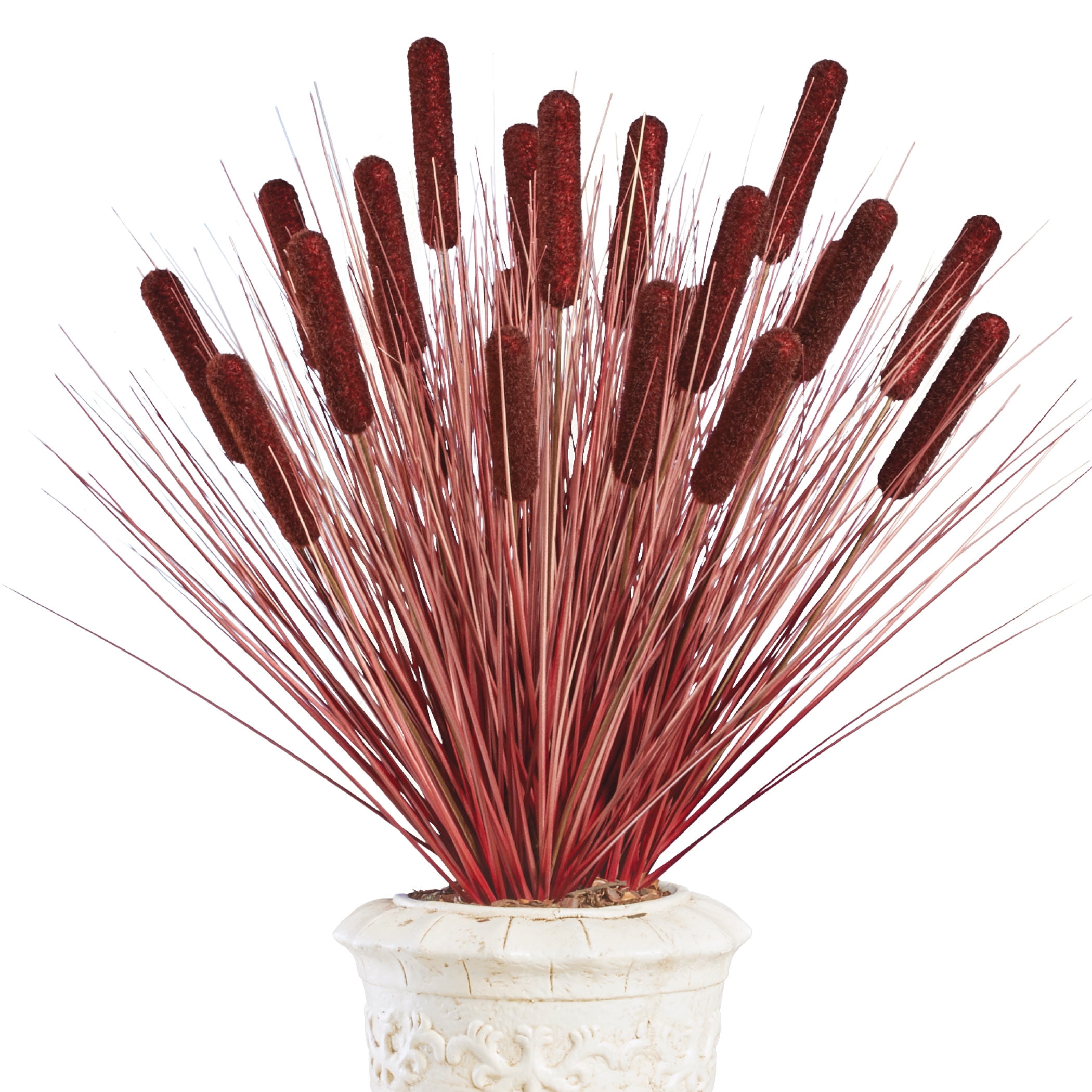 Artificial Cattail Grass Bushes can be Displayed Individually, Added to
