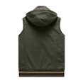 thumbnail image 5 of Durtebeua Mens Vest With Pockets Loose Stand Collar Jacket Outerwear Padded Coat, 5 of 5