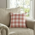 thumbnail image 4 of Better Homes & Gardens Feather Filled Buffalo Plaid Decorative Throw Pillow, 18" x 18", Blush, 4 of 4
