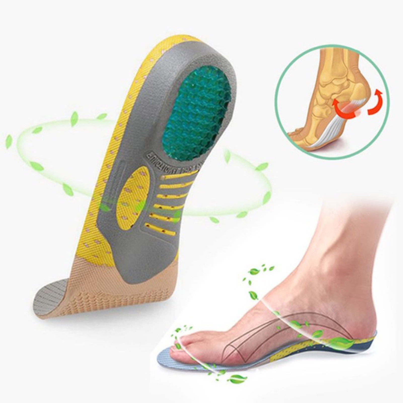  iFitna Plantar Fasciitis High Arch Support Insoles for Men  Women Orthotic Shoe Inserts Relief Feet Pain Flat Feet : Health & Household