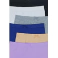 thumbnail image 3 of ToBeInStyle Girls' Pack of 6 Solid Color Ribbon Seamless Boyshorts - Assorted Colors - L/XL, 3 of 8
