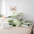 thumbnail image 6 of Homewish Kids Children Cartoon Dinosaur 7 Pieces Bedding Comforter Set,Kawaii Jungle Animal Full Bedding Set Lightweight,Cute Dino Fitted Sheet Flat Sheet,Lightweight Room Decor,Reversible, 6 of 8