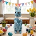 thumbnail image 5 of Easter Bunny Figurine – Decorative Resin Rabbit with Faux Woven Rattan Look & Bow – Elegant Spring Ornament for Tabletop, Fireplace, or Entryway Décor, 5 of 5