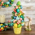 thumbnail image 2 of Northlight 17" Colorful Easter Egg Tree in Yellow Gingham Pot, 2 of 6