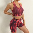 thumbnail image 2 of Tie Dye-Sujetador deportivo para mujer, Tops cortos, pantalones cortos de Yoga, trajes para Fitness, gimnasio, medias realzadoras, conjunto de entrenamiento, conjunto de dos piezas, ropa activa, 2 of 5