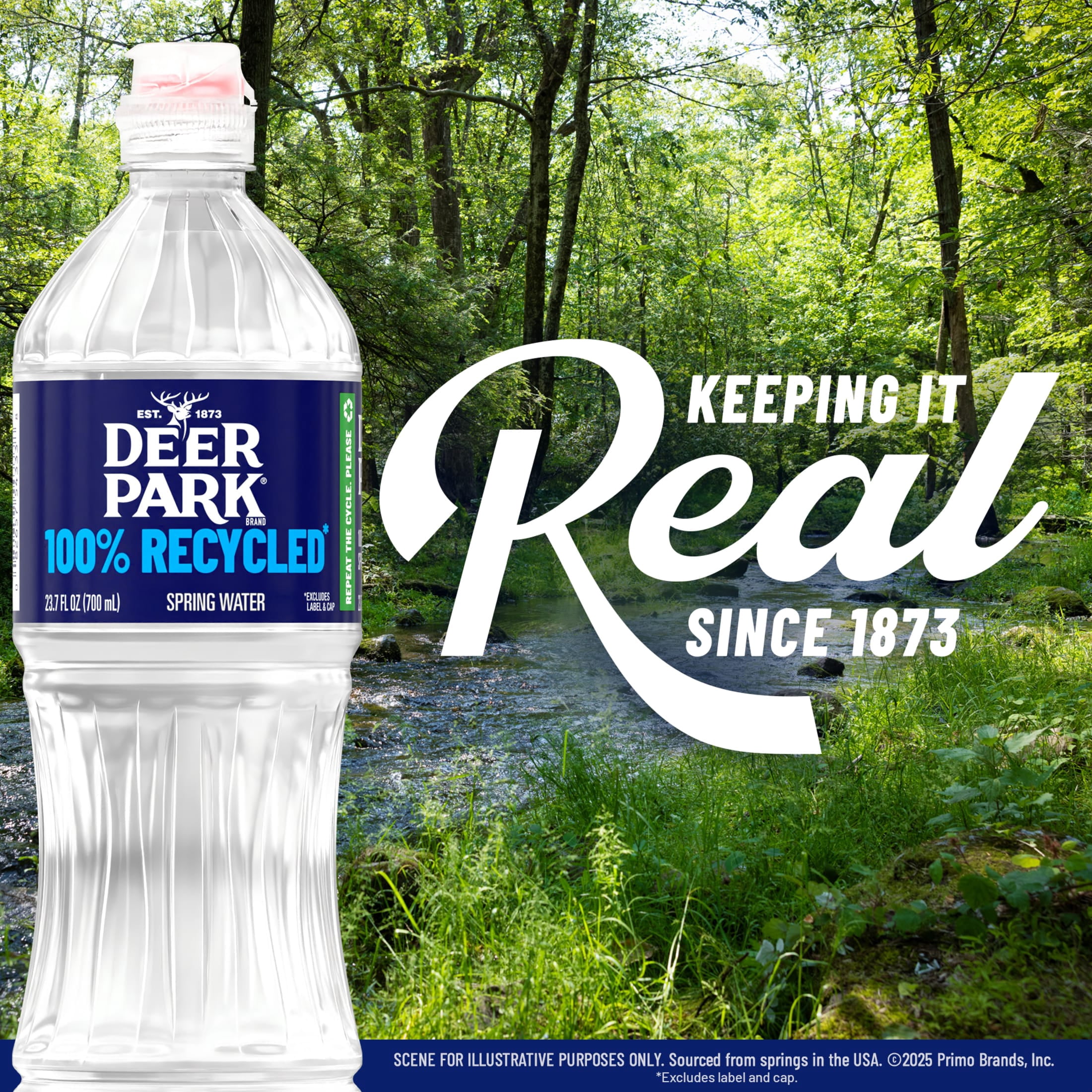 Deer Park Spring Water, Sport Cap, 23.7 fl oz, 6-pack Plastic Bottles