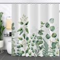 thumbnail image 2 of Botanical Shower Curtain, Green Eucalyptus Leaf Plants Bathroom Curtains Rustic Shower Curtains for Bathtub Decor Machine Washable Waterproof Fabric with 12 Hooks, 2 of 6
