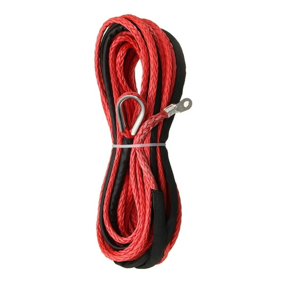 15m 5.5mm Towing Winch Cable Rope String Line Synthetic Fiber 7000lbs For ATV UTV SUV 4X4 4WD ,Great Compatibility