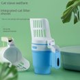 thumbnail image 1 of Foldable Integrated Cat Litter Shovel Large Capacity Cat Litter Barrel with Button Baffle Cleaning, 1 of 5