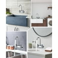 thumbnail image 6 of Commercial Sink Faucet 4 Inch Center Wall Mount Sink Faucet with 3-1/2" Gooseneck Spout 2 Knob Handles Brass Commercial Kitchen Faucet for Utility Laundry Restaurant Bar, 6 of 6